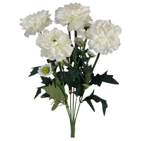 Rézvirág csokor - Fehér - 37 cm