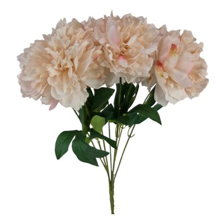 7 fejes peonia csokor 1 - Barack - 50 cm