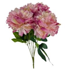 7 fejes peonia csokor 1 - Cirmos pink - 50 cm