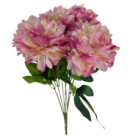 7 fejes peonia csokor 1 - Cirmos pink - 50 cm