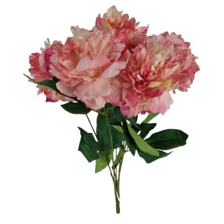 7 fejes peonia csokor 1 - Cirmos rózsaszín - 50 cm