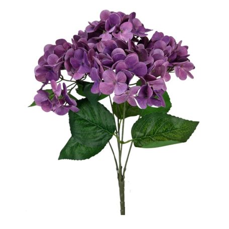 Hortenzia csokor 1 - Sötét lila - 42 cm