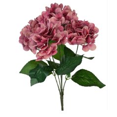 Hortenzia csokor 1 - Fáradt rózsaszín - 42 cm