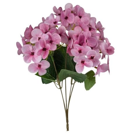 5 fejes hortenzia csokor - Rózsaszín - 36 cm