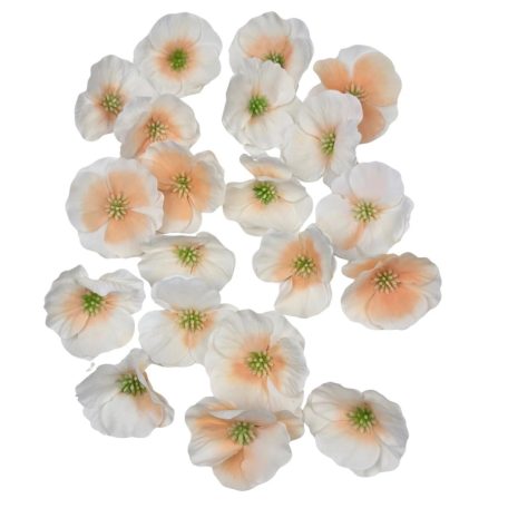 Dekor fejvirág 43 - Halvány barack - 7 cm - 20 db/csomag