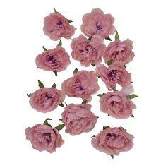 Dekor fejvirág 45 - Rózsaszín - 8 cm - 12 db/csomag