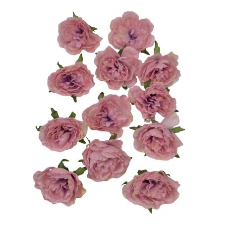 Dekor fejvirág 45 - Rózsaszín - 8 cm - 12 db/csomag