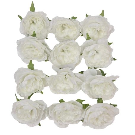 Dekor fejvirág 45 - Fehér - 8 cm - 12 db/csomag