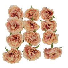 Dekor fejvirág 45 - Cirmos barack - 8 cm - 12 db/csomag