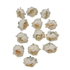   Dekor fejvirág 44 - Szürkés-tört fehér - 4 cm - 13 db/csomag