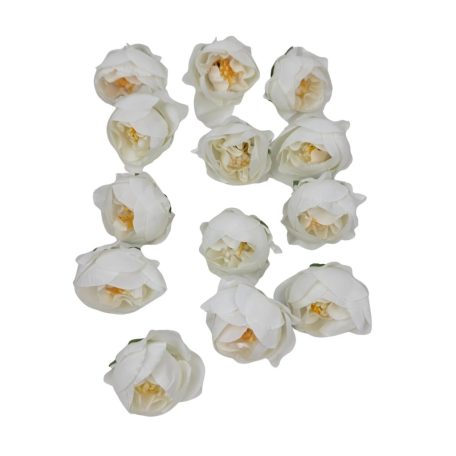 Dekor fejvirág 44 - Fehér - 4 cm - 13 db/csomag