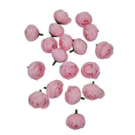 Dekor fejvirág 47 - Rózsaszín - 3 cm - 18 db/csomag