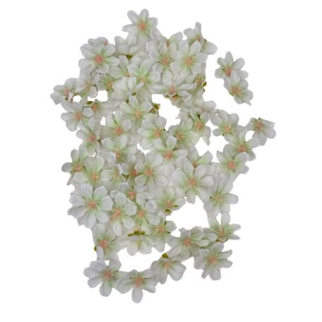 Dekor fejvirág 46 - Fehér - 4 cm - 60 db/csomag