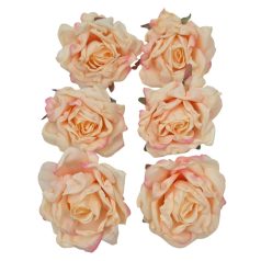 Dekor fejvirág 42 - Barack - 6 cm - 6 db/csomag 