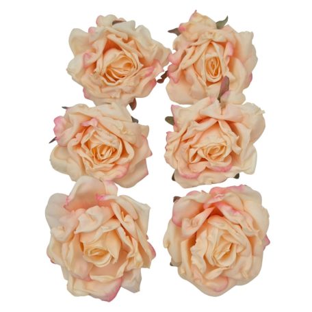 Dekor fejvirág 42 - Barack - 6 cm - 6 db/csomag 