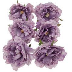 Dekor fejvirág 41 - Lila - 10 cm - 6 db/csomag 