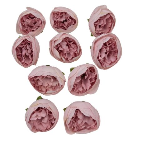 Dekor fejvirág 48 - Fáradt rózsaszín - 4,5 cm - 10 db/csomag