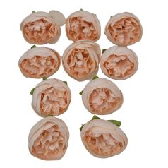   Dekor fejvirág 48 - Halvány barack - 4,5 cm fej - 10 db/csomag 