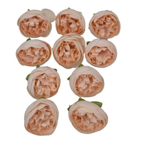 Dekor fejvirág 48 - Halvány barack - 4,5 cm fej - 10 db/csomag 