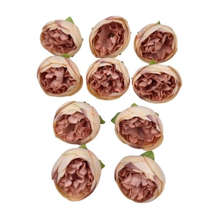 Dekor fejvirág 48 - Antik barack - 4,5 cm - 10 db/csomag