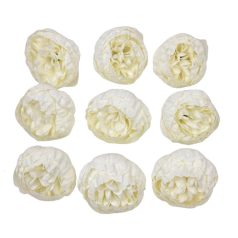 Dekor fejvirág 40 - Fehér - 5 cm - 9 db/csomag 