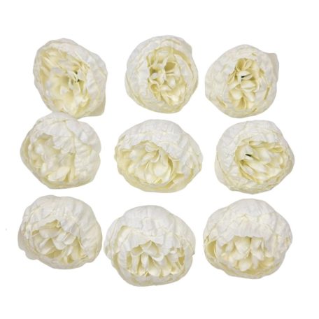 Dekor fejvirág 40 - Fehér - 5 cm - 9 db/csomag 