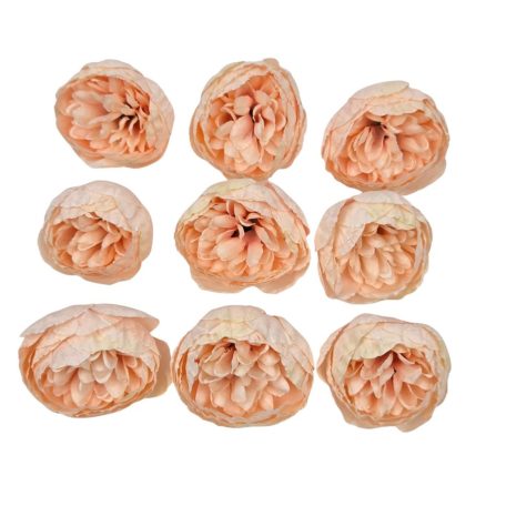 Dekor fejvirág 40 - Halvány barack - 5 cm - 9 db/csomag