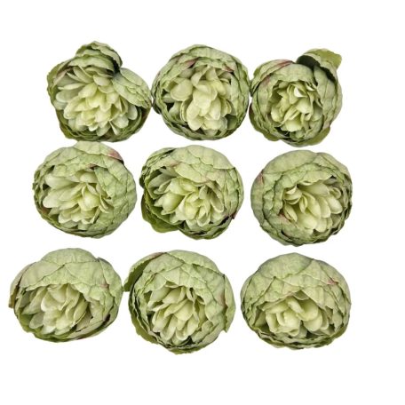Dekor fejvirág 40 - Zöld - 5 cm - 9 db/csomag