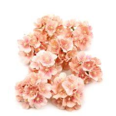 Dekor fejvirág 8 - Halvány barack - 6 cm - 8 db/csomag 