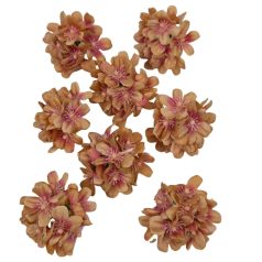 Dekor fejvirág 8 - Világos barna - 6 cm - 8 db/csomag 