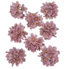 Dekor fejvirág 8 - Halvány lila - 6 cm - 8 db/csomag 