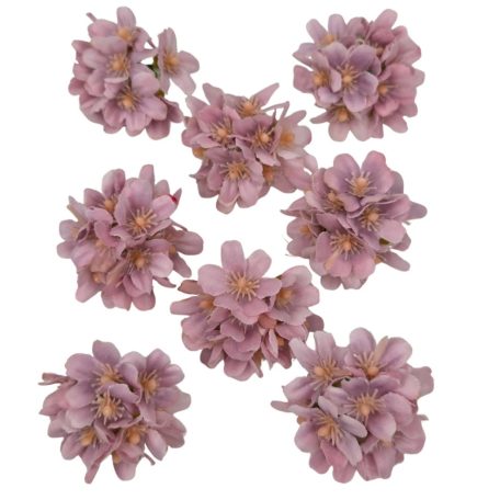 Dekor fejvirág 8 - Halvány lila - 6 cm - 8 db/csomag 