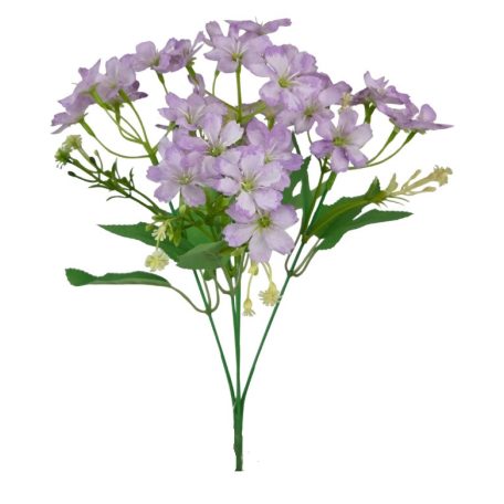 Vegyes színű kicsi csokor 177 - Halványlila - 33 cm