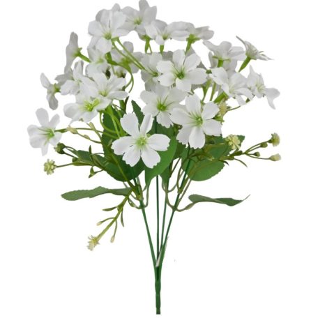 Vegyes színű kicsi csokor 177 - Fehér - 33 cm