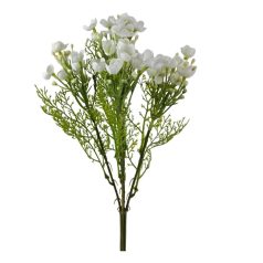 Apró virágos műzöld csokor 1 - Fehér - 37 cm