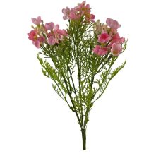 Apró virágos műzöld csokor 1 - Rózsaszín - 37 cm