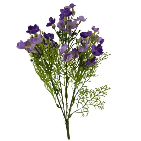 Apró virágos műzöld csokor 1 - Lila - 37 cm