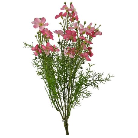 Apró virágos műzöld csokor 2 - Rózsaszín - 40 cm 