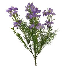 Apró virágos műzöld csokor 2 - Lila - 40 cm