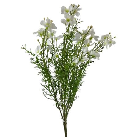  Apró virágos műzöld csokor 2 - Fehér - 40 cm