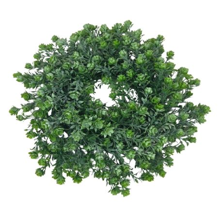 Műzöld koszorú alap 44 - 20 cm alap - 34 cm a teljes átmérő