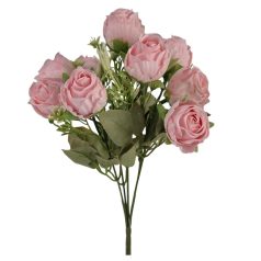 10 fejes rózsa csokor - Rózsaszín - 32 cm   