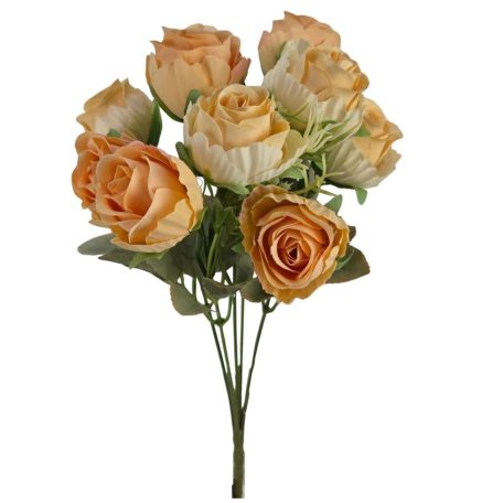 10 fejes rózsa csokor - Sárga - 32 cm
