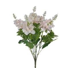   Vegyes színű kicsi csokor 178 - Halvány rózsaszín - 33 cm