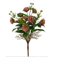 Vegyes műzöld csokor 6 - Mályva - 35 cm