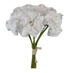 Dekor rézvirág köteg - Fehér - 35 cm