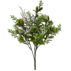 Vegyes műzöld csokor 7 - Fehér - 40 cm