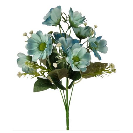 Vegyes színű kicsi csokor 175 - Kék - 37 cm
