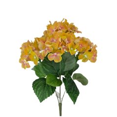 Real touch hortenzia csokor - Sárga - 33 cm 