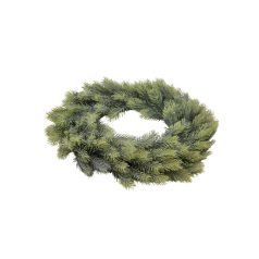  Világos zöld végű műfenyő koszorú - 43 cm